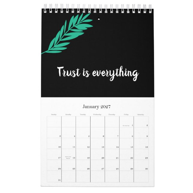Positive affirmations Calendar 2023 (Jan 2027)