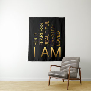 Positive affirmations Christian Tapestry