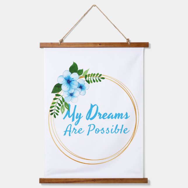 positive affirmations for life acceptance  hanging tapestry (Front)