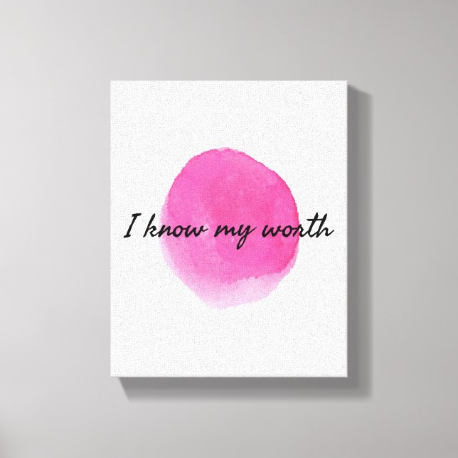 positive affirmations for self acceptance canvas print (Front)