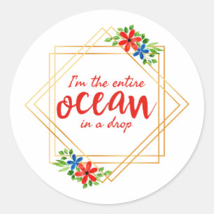 positive affirmations for self acceptance classic round sticker
