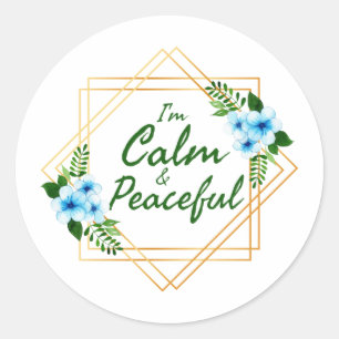 positive affirmations for the day classic round sticker