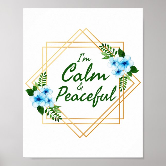 positive affirmations for the day poster (Front)