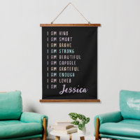 Positive Affirmations For Women Personalized Black