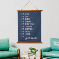 Positive Affirmations For Women Personalized Blue