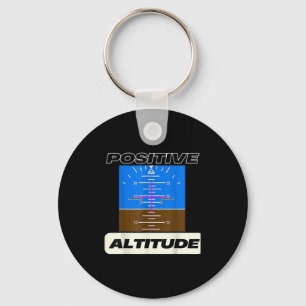 Positive Altitude Funny Pilots Aviation Keychain