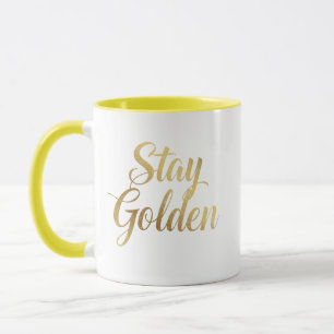Positive and Glamorous Golden Typography Mug