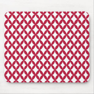 Positive and Negative Space Cranberry Mouse Pad