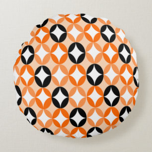 Positive and Negative Space - Halloween Round Pillow