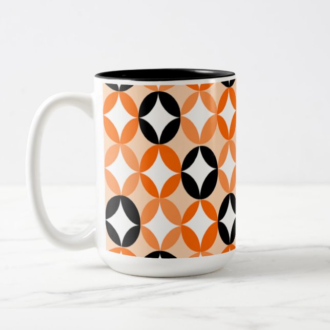 Positive and Negative Space - Halloween Two-Tone Coffee Mug (Left)