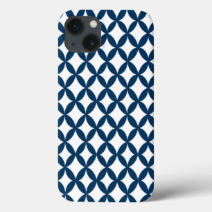 Positive and Negative Space Navy iPhone 13 Case
