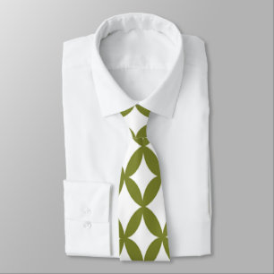 Positive and Negative Space Olive Green  Tie