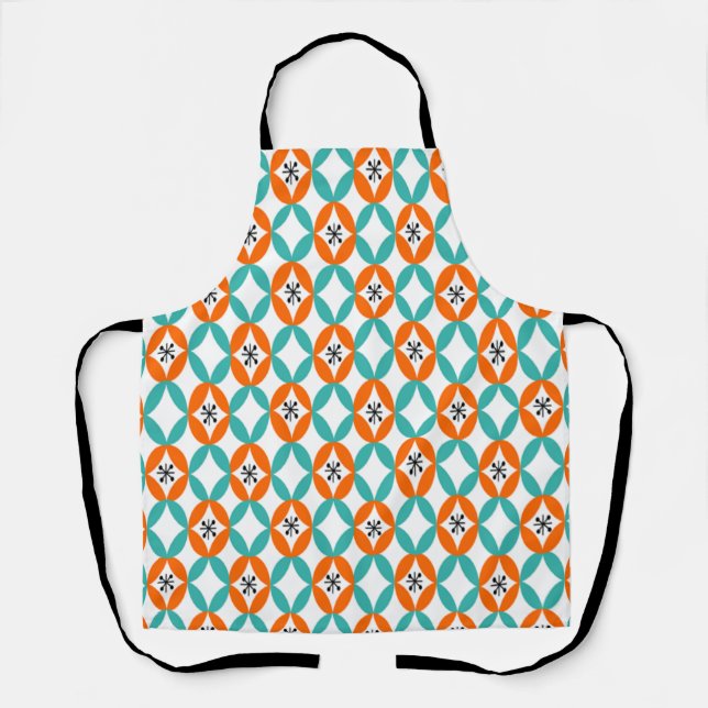 Positive and Negative Space - Orange and Teal Apron (Front)
