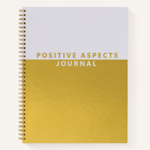 Positive Aspects Minimalist Lilac Gold Foil Notebook