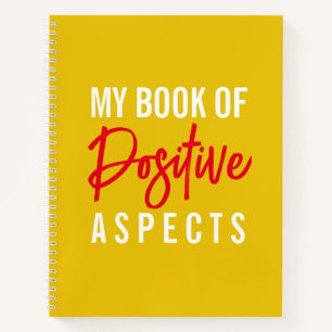 Positive Aspects Yellow Red Calligraphy LOA Notebook