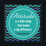 Positive Attitude Churchill Quotation Motivational Magnet<br><div class="desc">A positive attitude quote by Churchill- "Attitude is a little thing that makes a big difference.."</div>