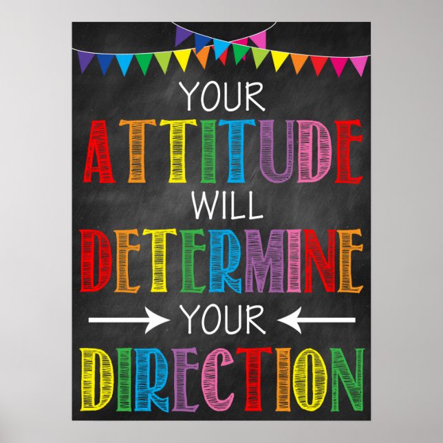 Positive Attitude Classroom Poster (Front)