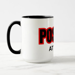 Positive Attitude Motivational Typography T-Shirt Mug