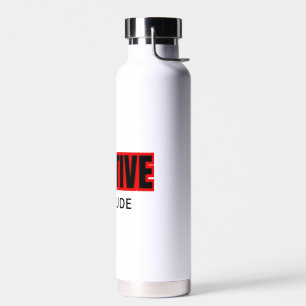 Positive Attitude Motivational Typography T-Shirt Water Bottle