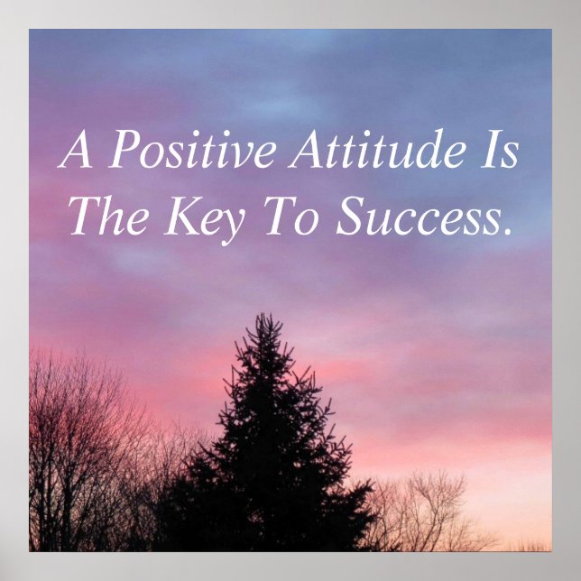 Positive Attitude Poster Inspirational Poster (Front)