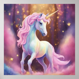 Positive attitude unicorn  poster