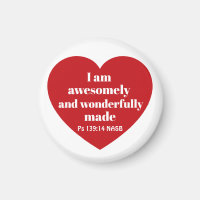 Positive Bible Verse Affirmation Red Heart Cute