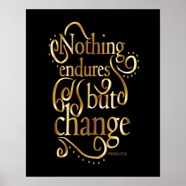 Positive Change Motivational Quote Poster (Front)