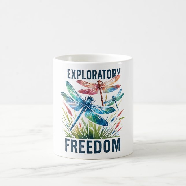 Positive Dragonfly Affirmation Coffee Mug (Center)