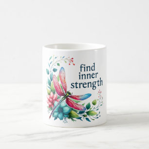 Positive Dragonfly Affirmation Coffee Mug