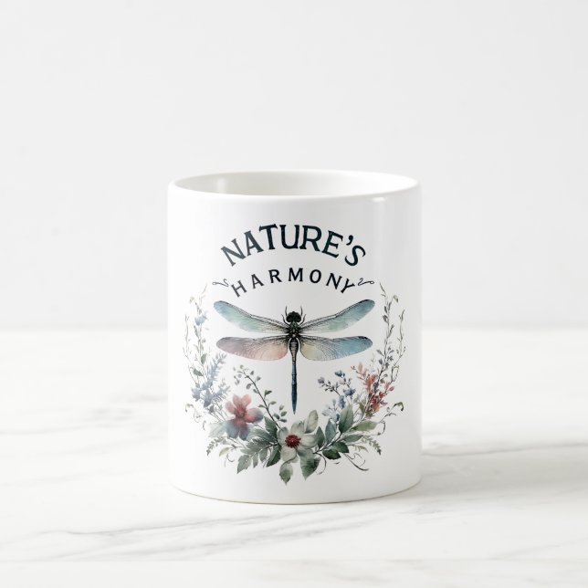 Positive Dragonfly Affirmations Coffee Mug (Center)