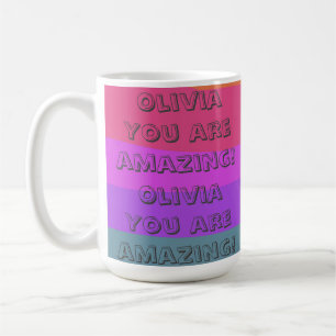 Positive Encouraging Cartoon Text Colourful  Coffee Mug
