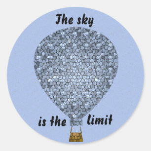 Positive Encouraging Hot Air Balloon Employee Team Classic Round Sticker