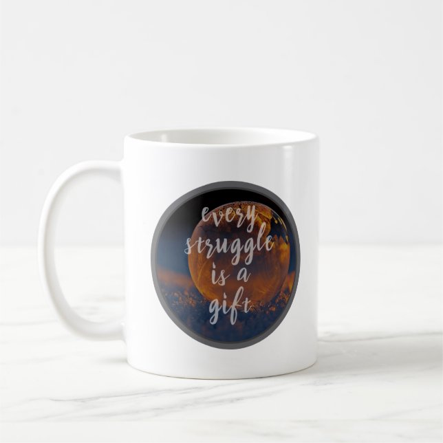 positive energy motivational quotes coffee mug (Left)