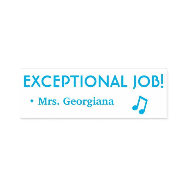 Positive "EXCEPTIONAL JOB!" Tutor Rubber Stamp (Design)