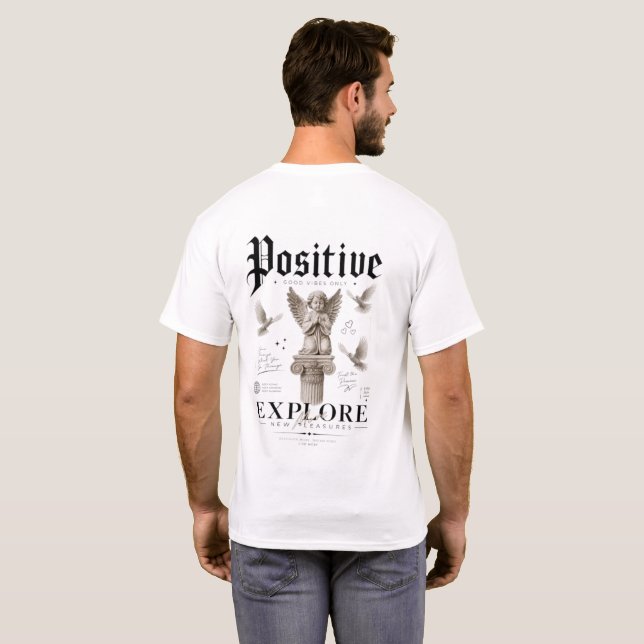 Positive Explore Back Print T-Shirt (Back Full)