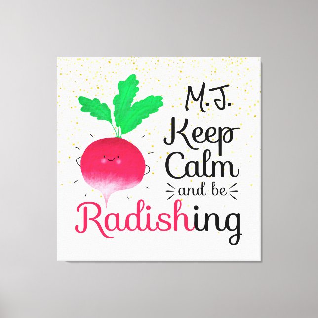 Positive Food Art, Puns and Quotes - Punny Garden Canvas Print (Front)