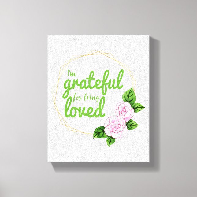 positive good vibes quotes for self acceptance canvas print (Front)