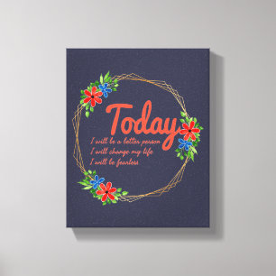 positive good vibes quotes for success canvas print
