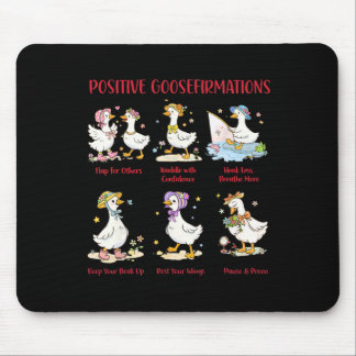 Positive Goosefirmations Mental Health Therapist T Mouse Pad