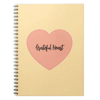 Positive Grateful Heart Quote Design Notebook