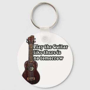 positive guitar quote for guitar lovers keychain