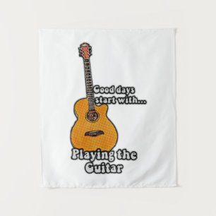 positive guitar quote for guitarists tapestry