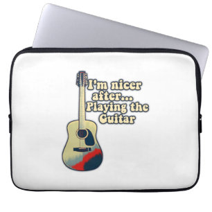 positive guitar sayings for guitar lovers laptop sleeve