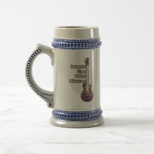 positive guitar sayings for guitarists beer stein