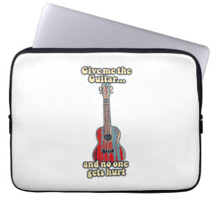 positive guitar words for guitar lovers laptop sleeve