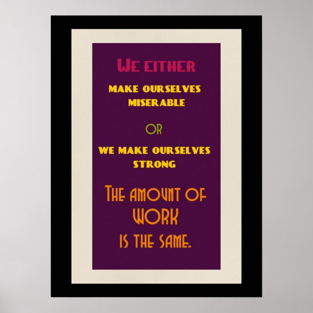 Positive Inspirational Quote about Life Poster (Front)