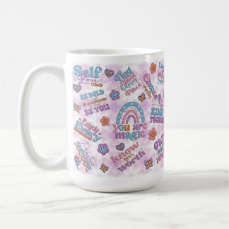 Positive Inspirational Quotes Mug, Retro Cup