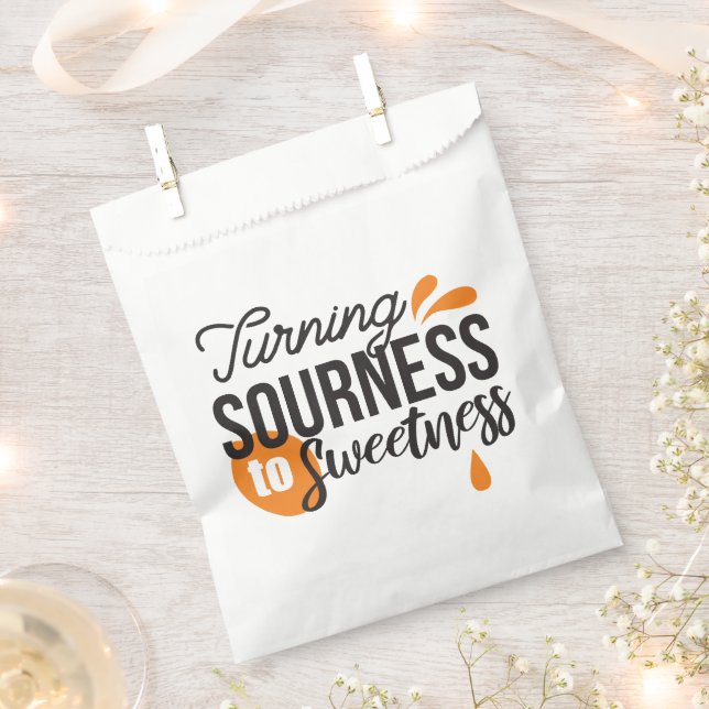 Positive Life Message – Turning Sour to Sweet Favour Bag (Clipped)
