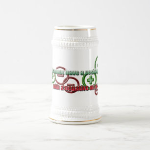 Positive Life Negative Mind Beer Stein