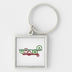 Positive Life Negative Mind Keychain